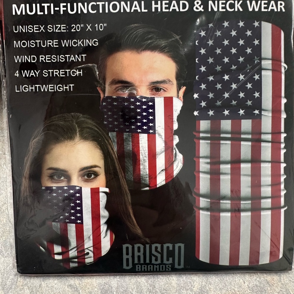 Brisco Brands American Flag Face Mask